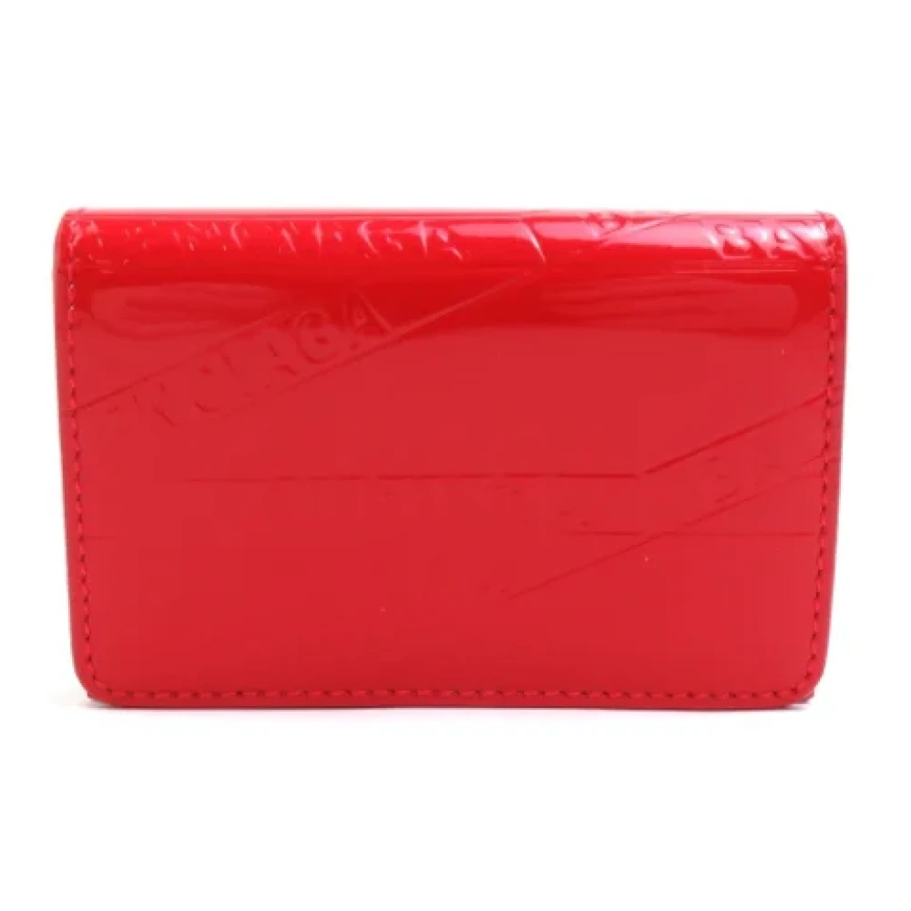 Balenciaga Vintage Pre-owned Leather wallets Red Dames