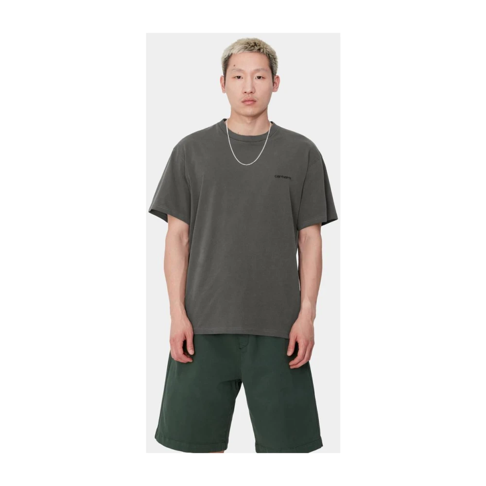 Carhartt WIP Duster Script T-Shirt Zwart Gray Heren