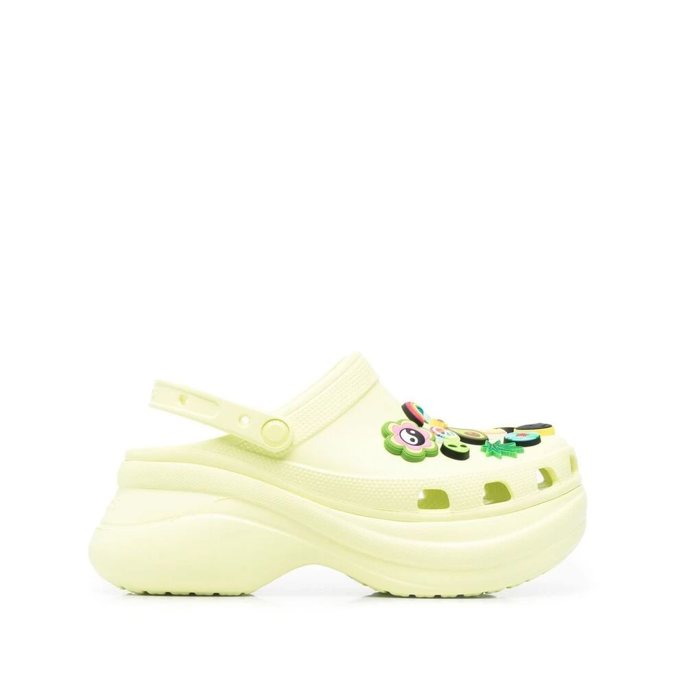 Crocs Lime Grön Perforerad Charm Träskor Green, Herr