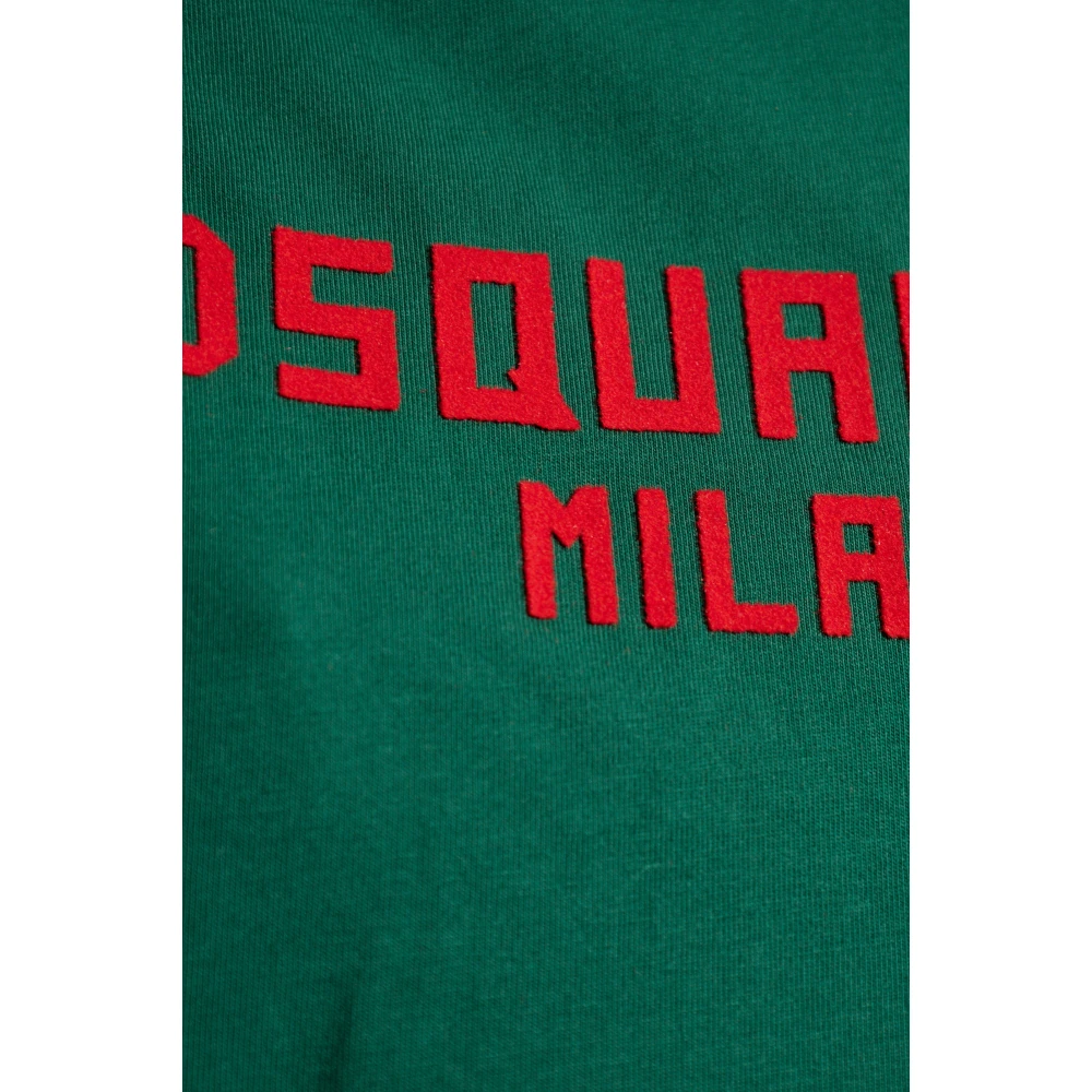 Dsquared2 T-shirt met logo Green Dames
