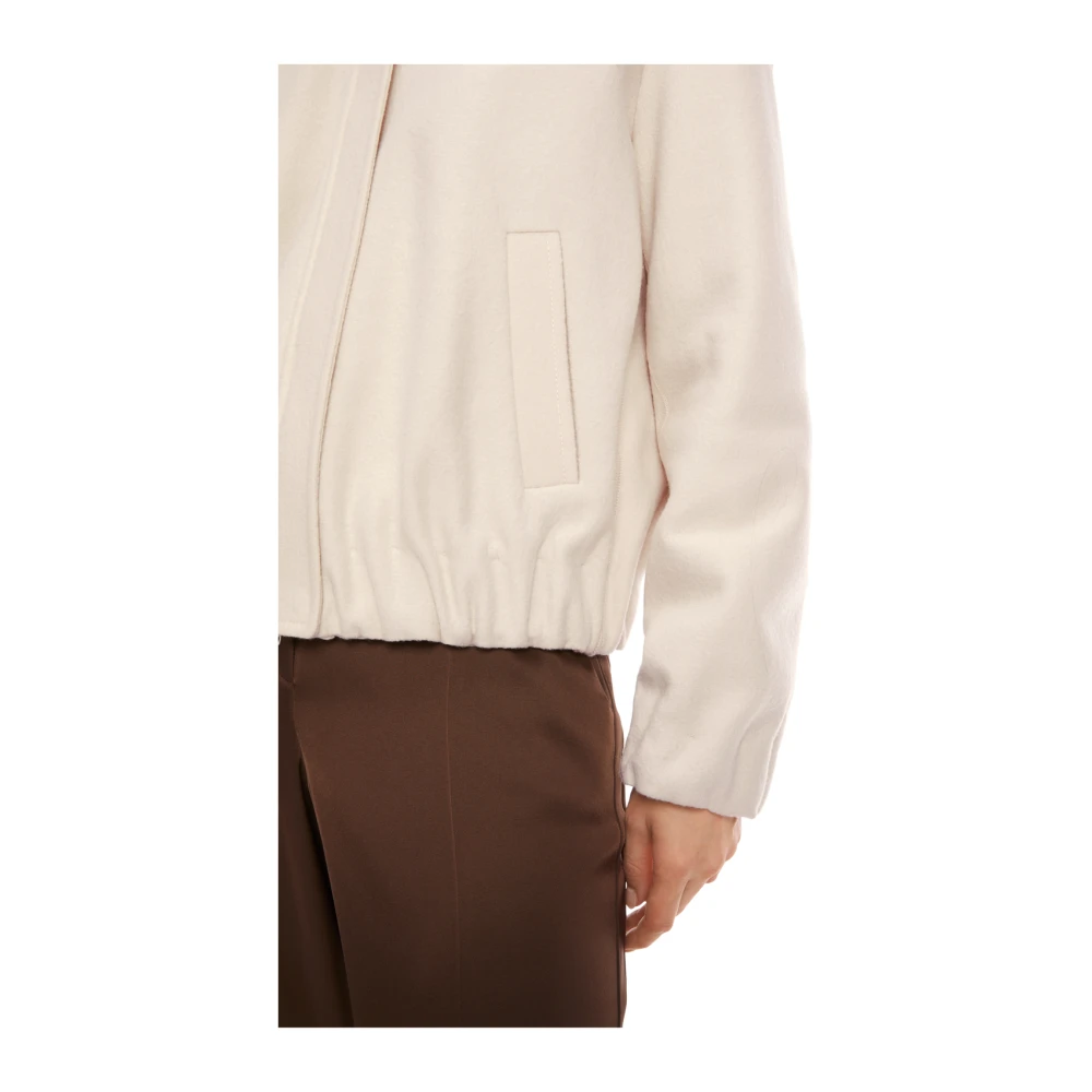 Marc Cain Elegante Blouson 100% Wol Gebreid in Duitsland Beige Dames