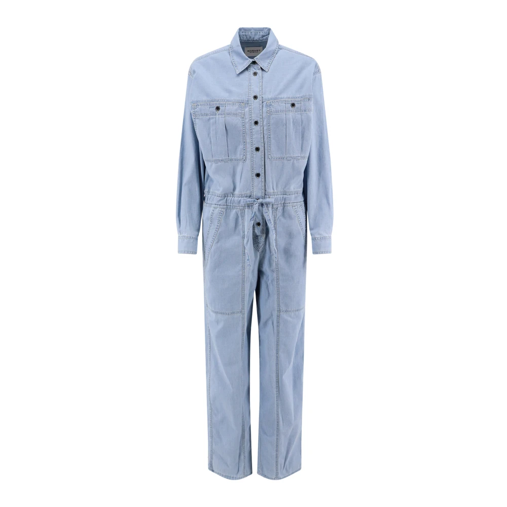 Isabel Marant Étoile Katoenen jumpsuit met knoopsluiting Blue Dames