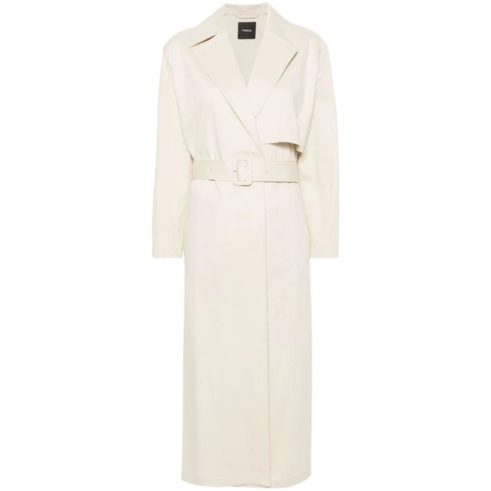 Theory Belted Coats White Dames