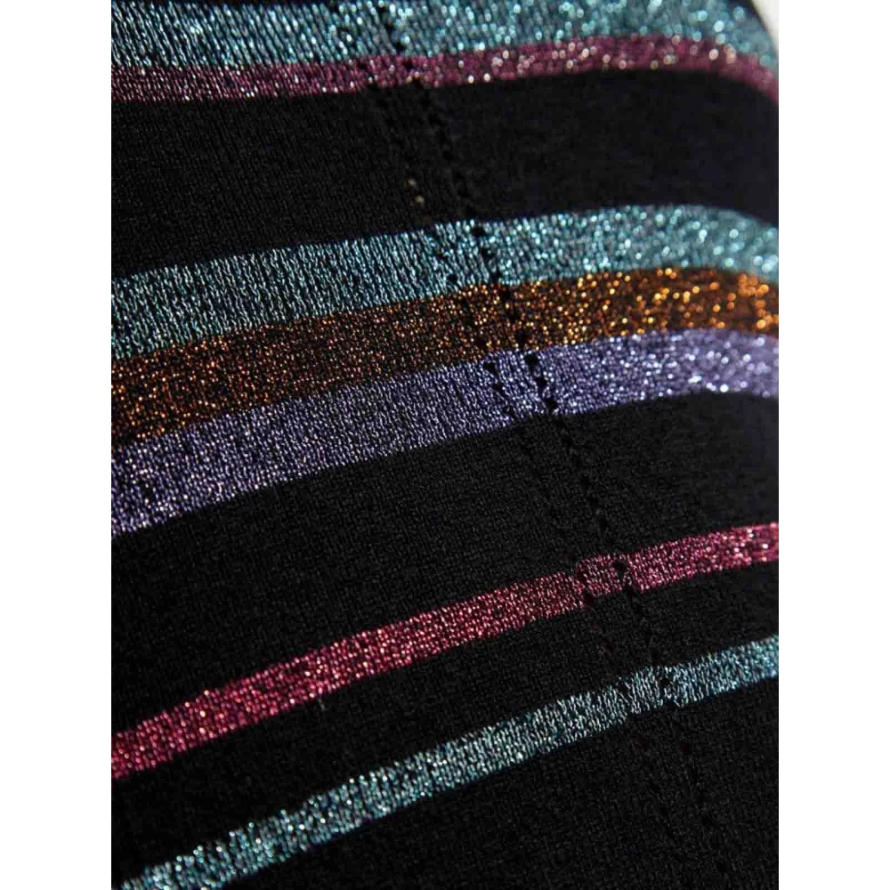 PS By Paul Smith Gebreide Jurk met Glitter Streep Detail Multicolor Dames
