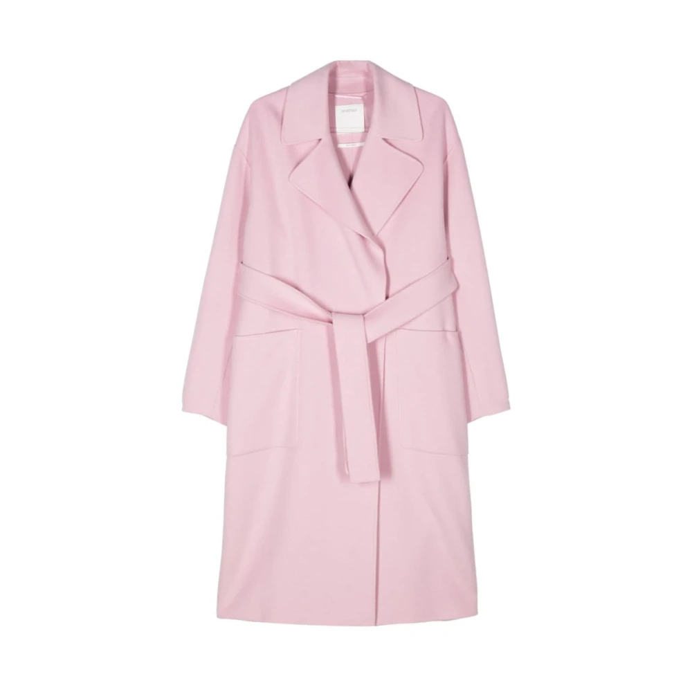 Max Mara Belted Coats Pink Dames