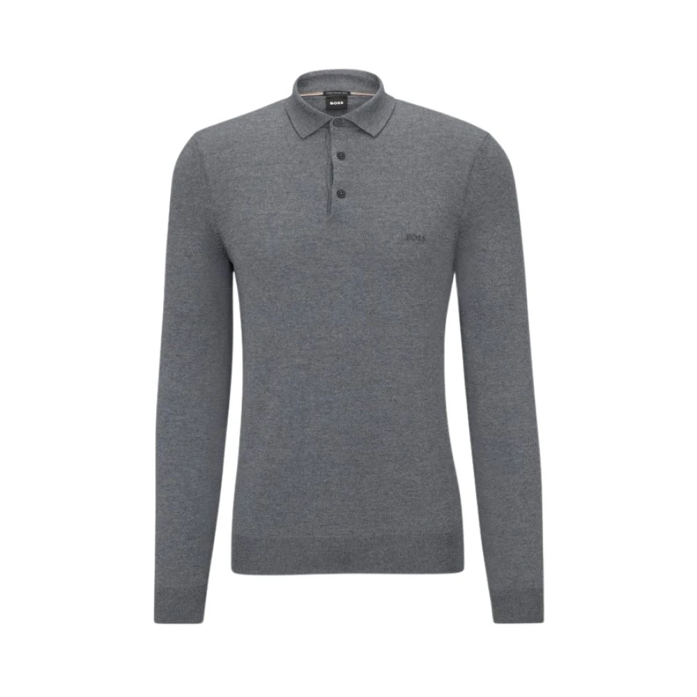 Hugo Men's Gray Bono L Polo Jumper - Polo Shirts - 2XL - Tops