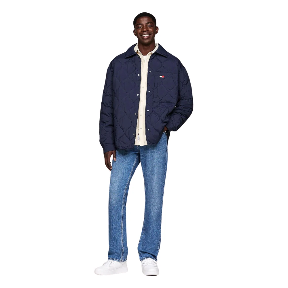 Tommy Hilfiger Blauwe Waterafstotende Gewatteerde Jas Blue Heren