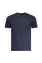 t-shirt-bleu-a-col-rond