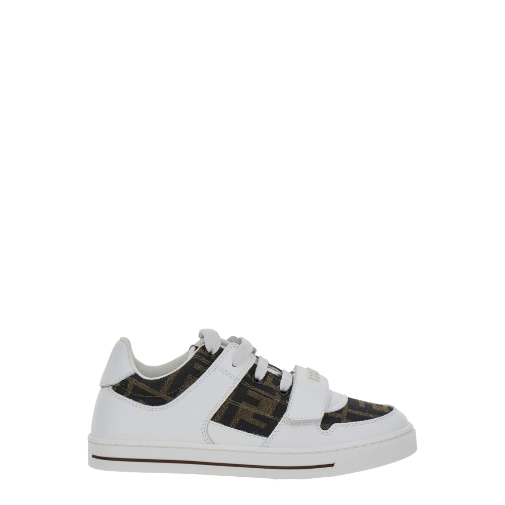 Fendi Boys White Kids Sneakers, 33 Eu, Trainers With Ff Motif