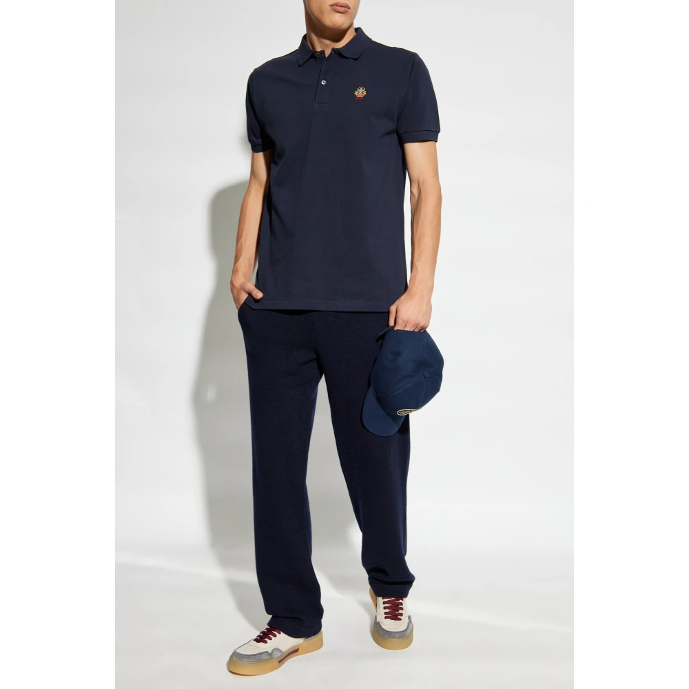Bally Polo met logo Blue Heren