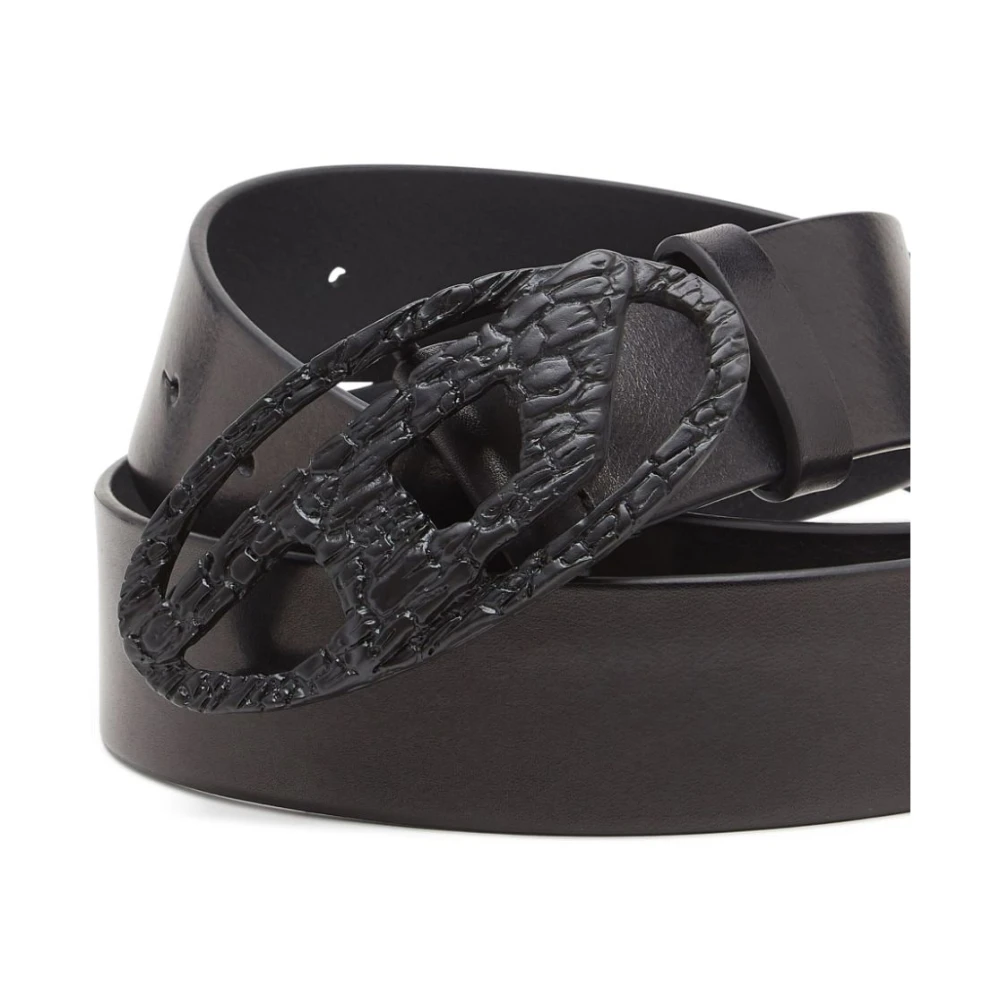 Diesel Zwarte Riemen voor Mannen Black Heren