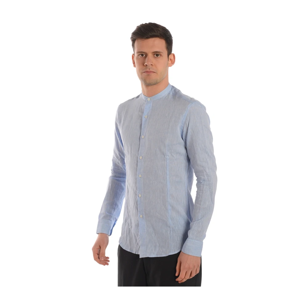 Daniele Alessandrini Koreaanse Stijl Shirt Blue Heren