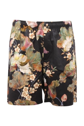 Bomull Bermuda Shorts med Dragsko i Midjan