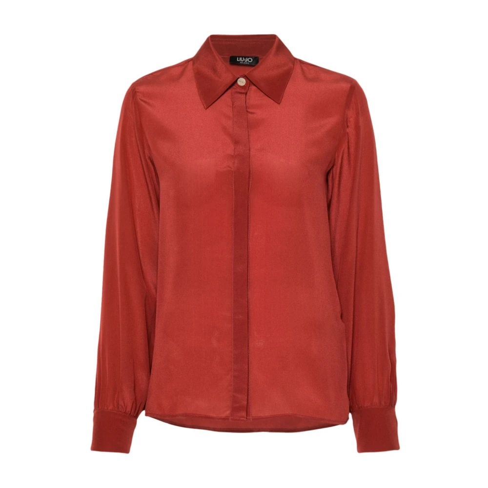 Liu Jo Zijden Crepe Rode Blouse Red Dames