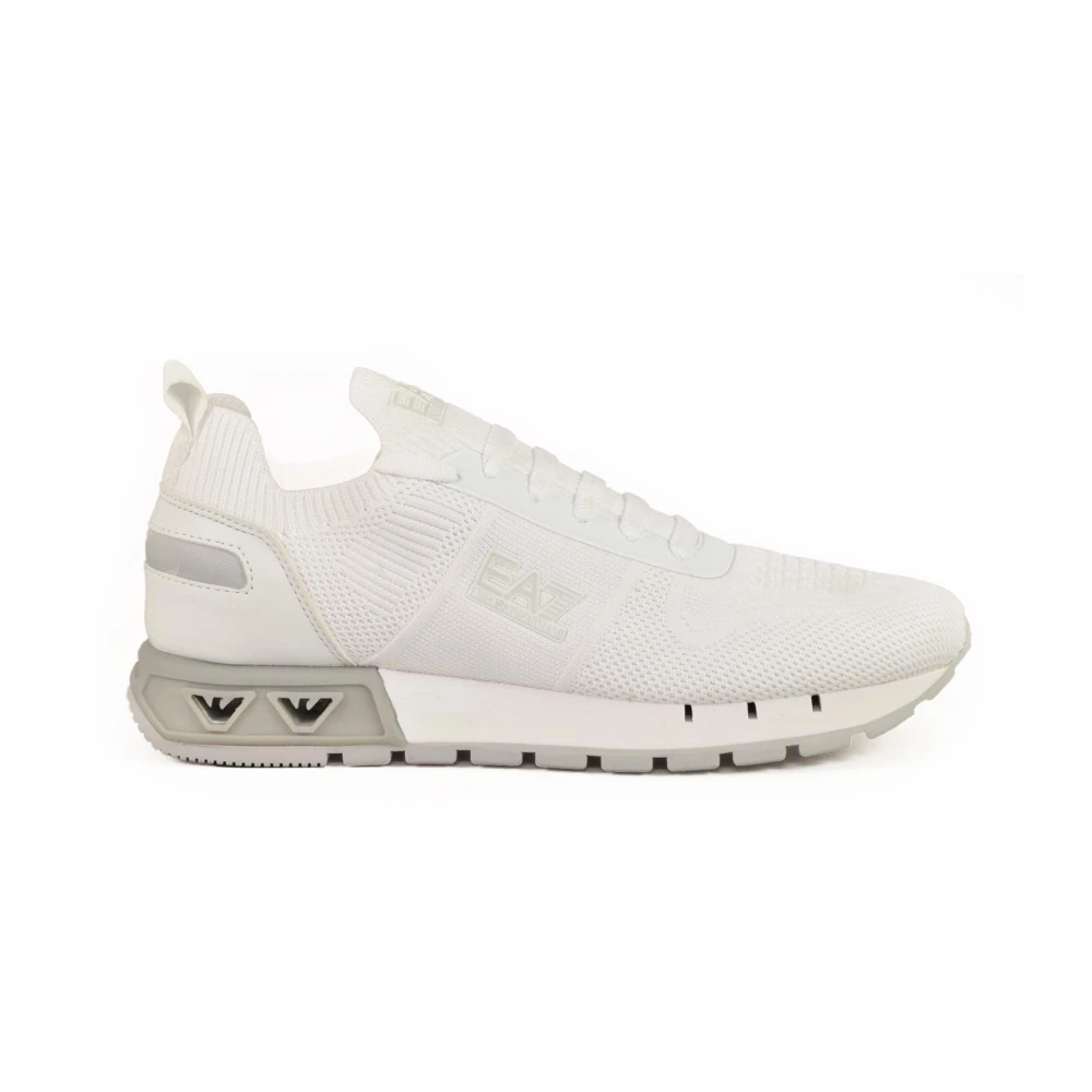 Emporio Armani EA7 Stiliga Sneakers med Gummisula White, Herr