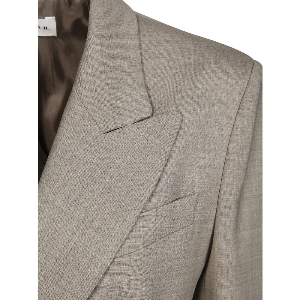 P.a.r.o.s.h. Dubbelborstige Wollen Blazer Brown Dames