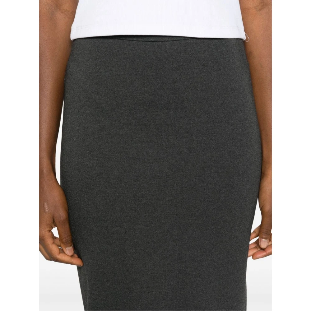 pinko Grijze Stretch Viscose Pencil Rok Gray Dames