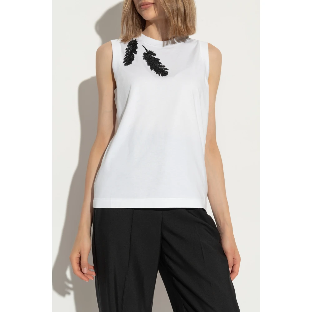 alexander mcqueen Top met applicatie White Dames