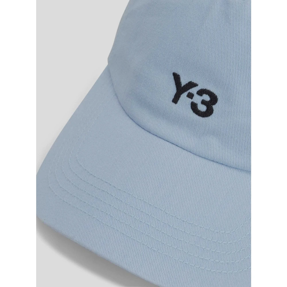 Y-3 Katoenen Logo Cap Blue Unisex