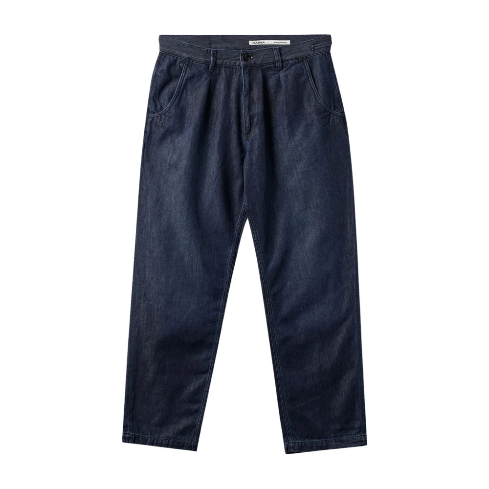 Gabba Blauwe Geplooide Jeans Kyoto K4461 Blue Heren