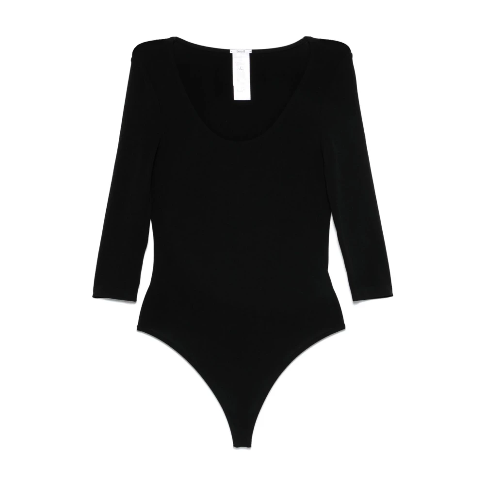 Wolford Zwarte Top met Halflange Mouwen Black Dames