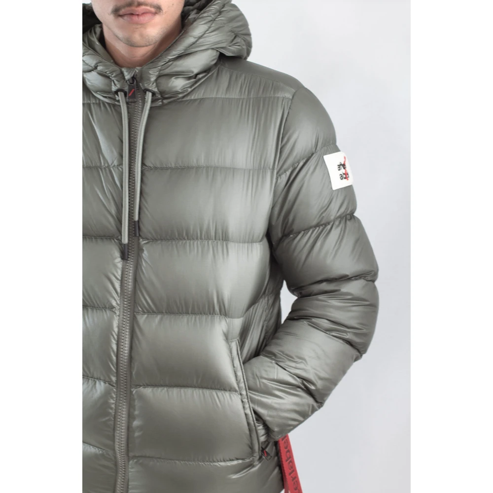 Afterlabel Glanzende Hooded Donsjas Green Heren