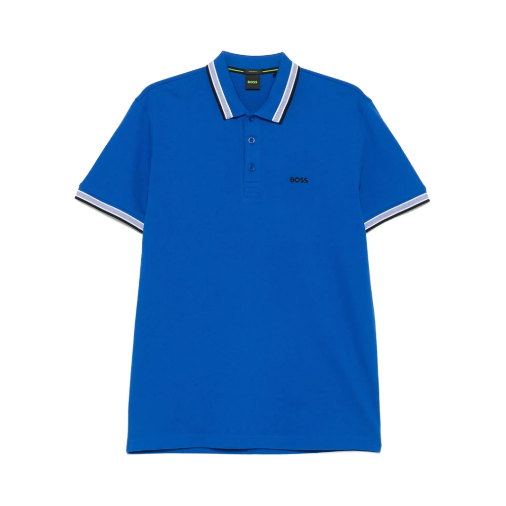 Hugo Boss Koningsblauwe Korte Mouw Sweater Blue Heren