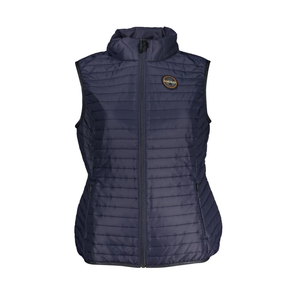 Napapijri Mouwloos vest met rits en contrastdetails Blue