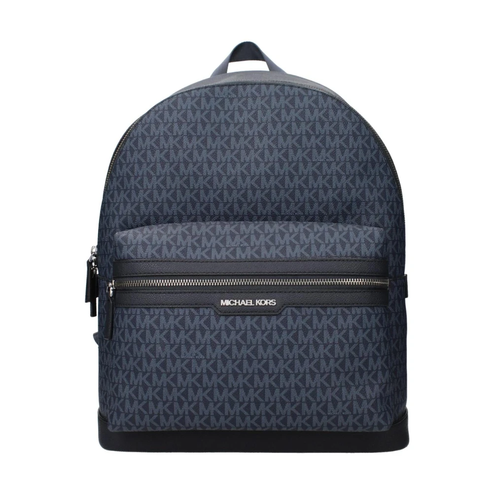 Michael Kors Men's Blue Backpacks, One Size, Fabric Backpack With Multiple Compartts