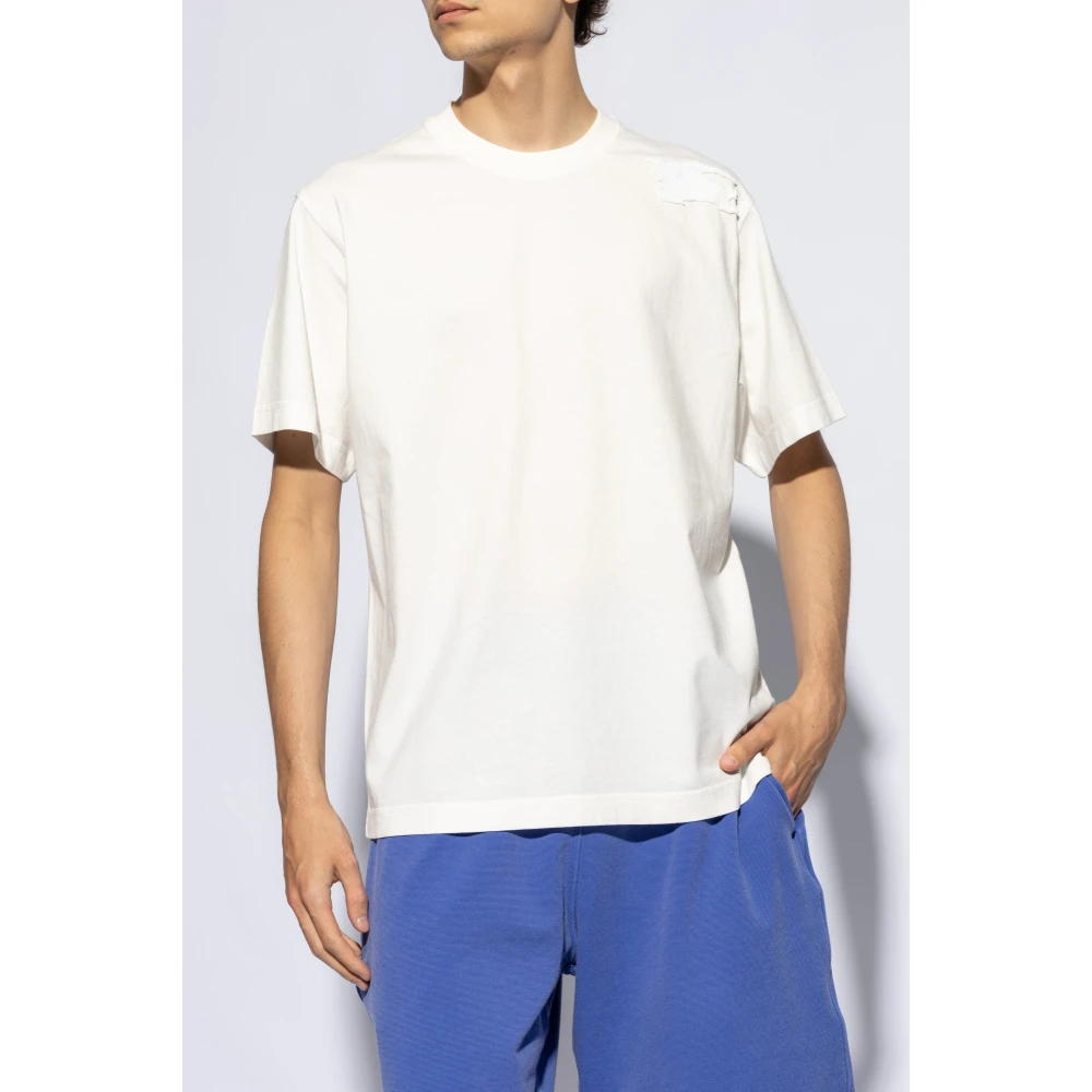 Burberry T-shirt met logo White Heren