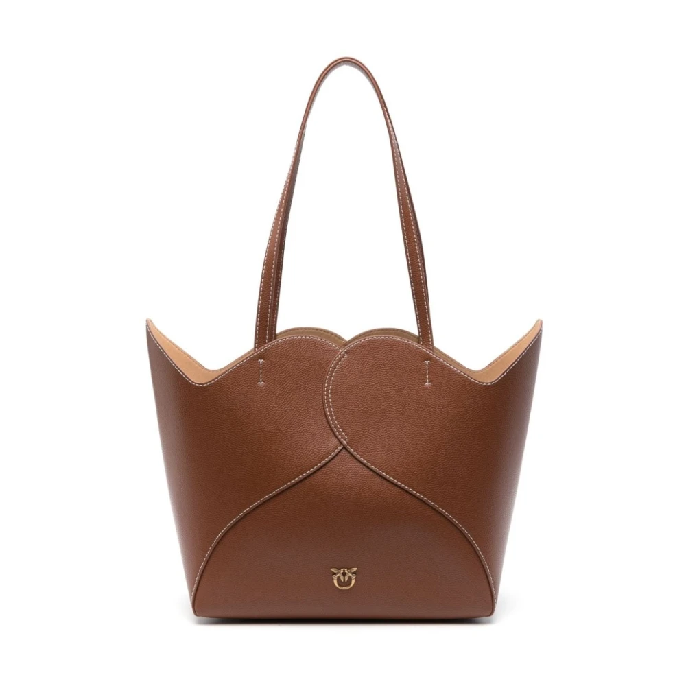 pinko Hart Tote Schoudertas Brown Dames