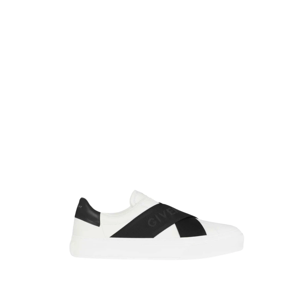 Givenchy Witte Zwarte City Sport Sneakers met D-riemen White Dames