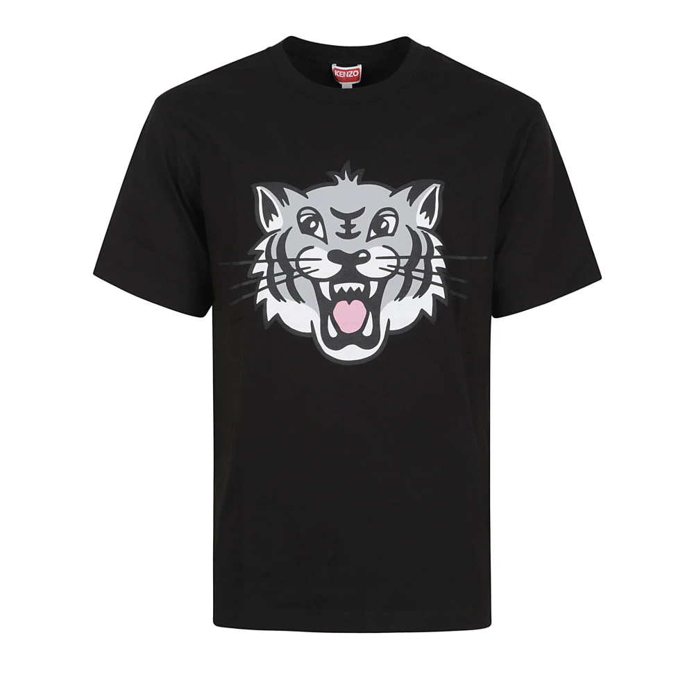 Kenzo Svart Happy Tiger T-shirt Black, Herr