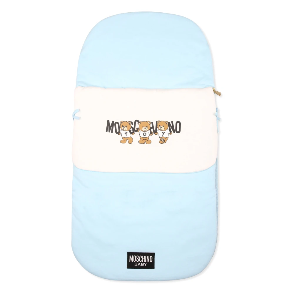 Moschino Teddybjörn Logo Bomull Homeware Blue, Unisex