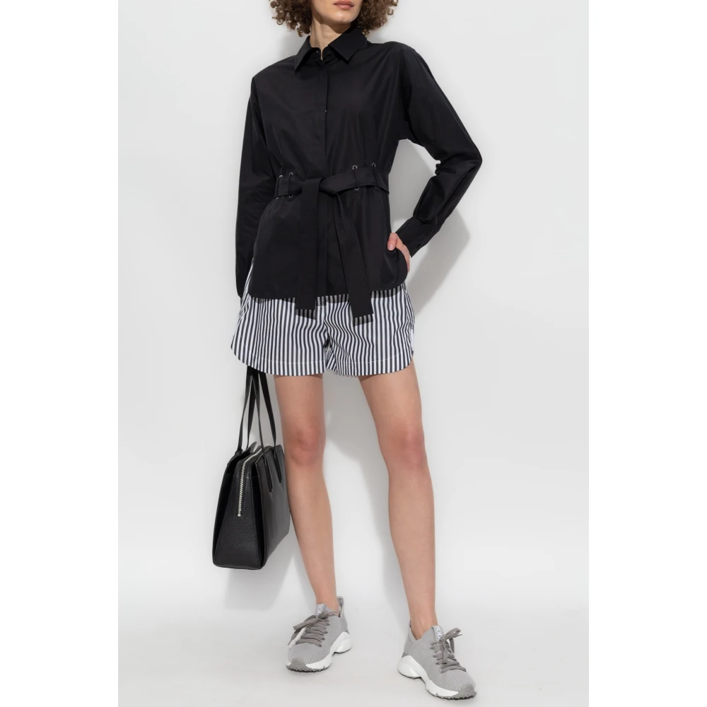 SPORTMAX Gestreepte shorts 'Muscari' Gray Dames