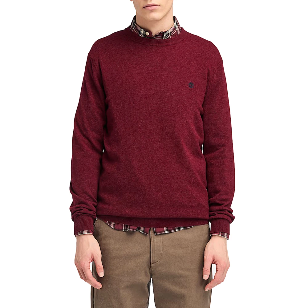 Timberland Bordeaux Merino Crew Sweater Brown Heren