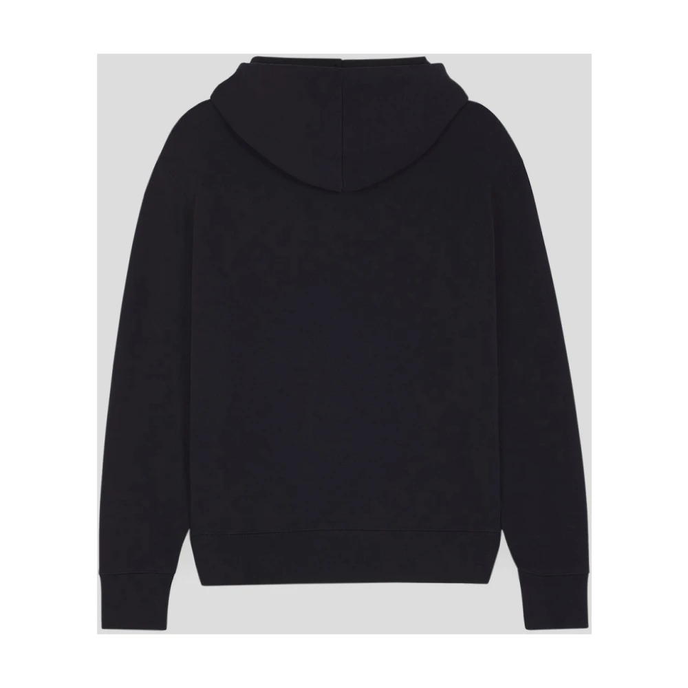 Maison Kitsuné Vos Katoenen Hoodie Sweatshirt Black Heren