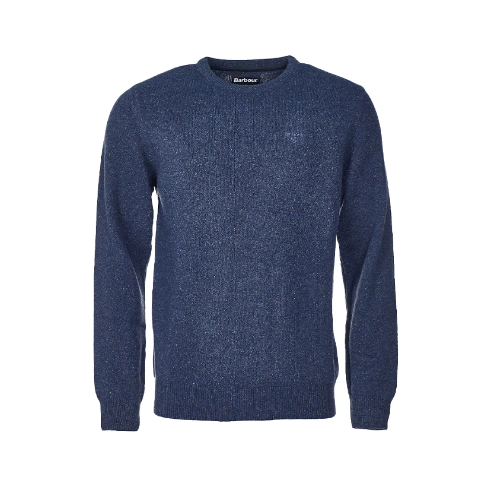 Barbour Essential Tisbury Crew Knitwear Blue Heren