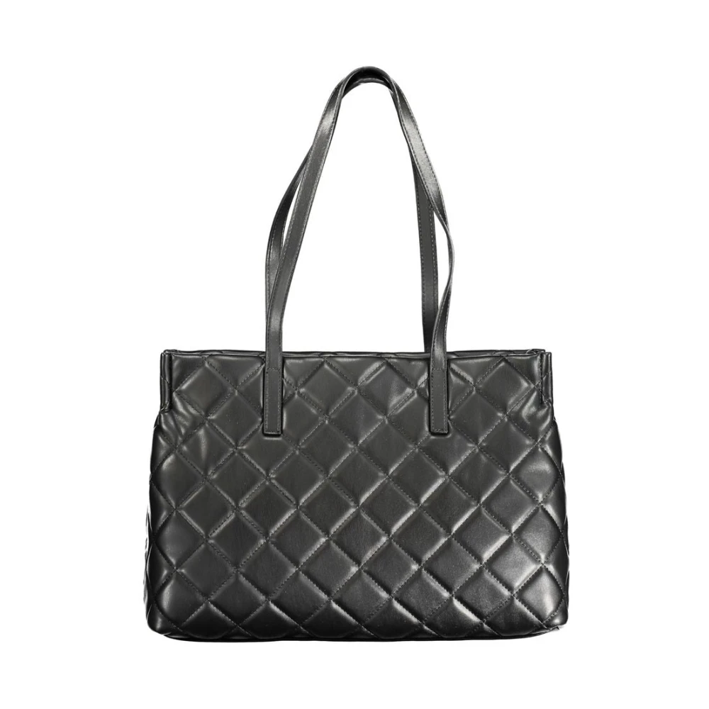 Valentino by Mario Valentino Zwarte polyethyleen schoudertas met rits Black Dames