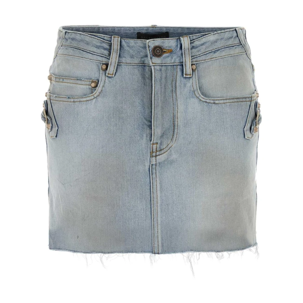 Balenciaga Women's Blue Denim Skirts, Xs, City Mini Skirt
