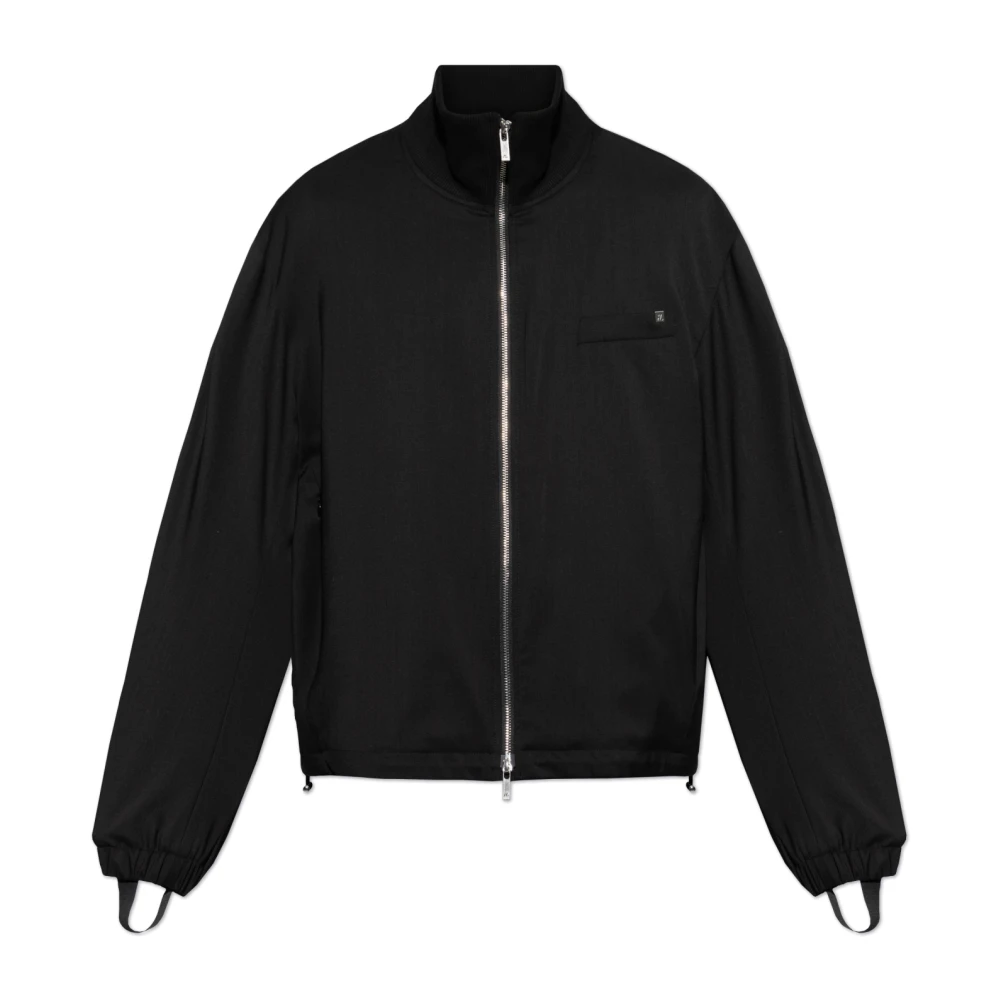 Helmut Lang Wollen jas met zakken Black Heren
