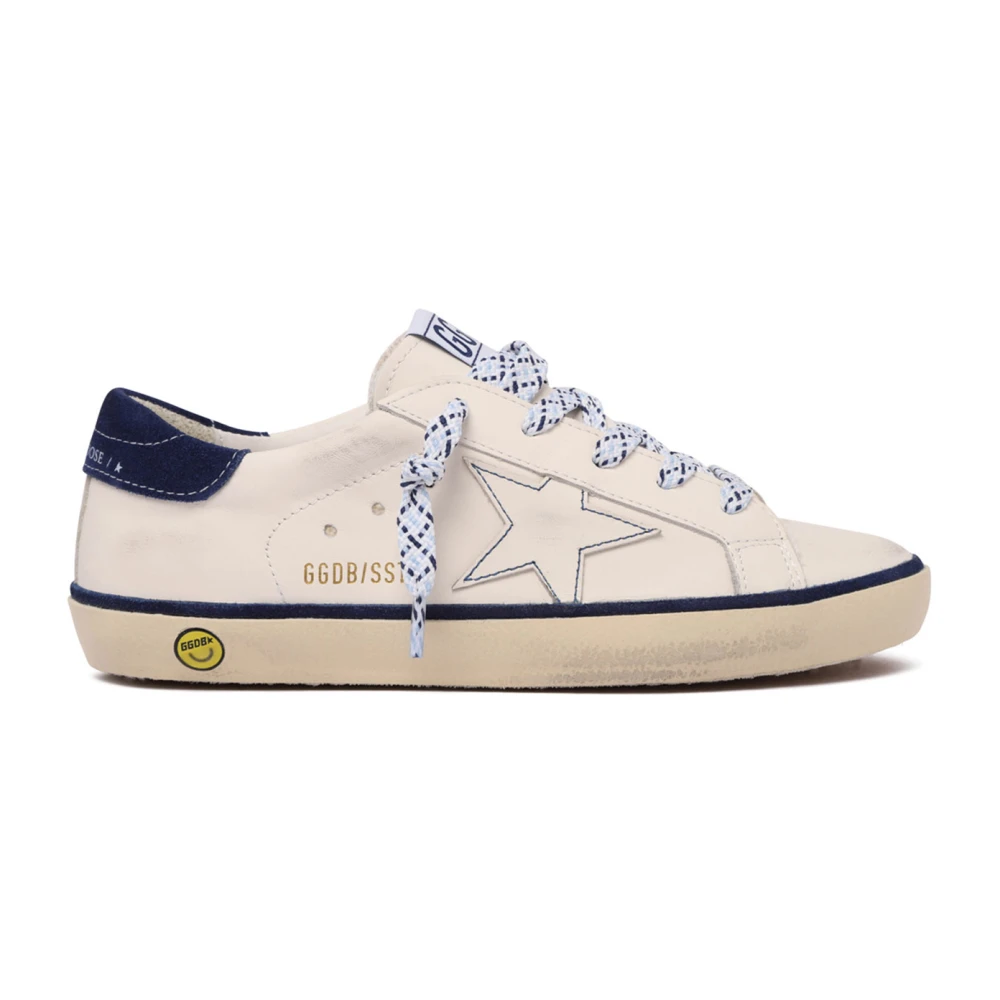 Golden Goose Unisex Kids White Blue Superstar Leather Trainers - Kids Sneakers - 30 Eu - Kids