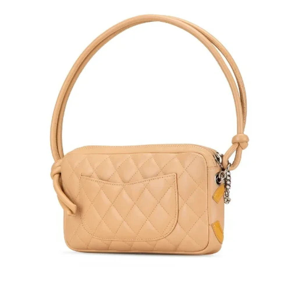 Chanel Vintage Pre-owned Leather handbags Beige Dames
