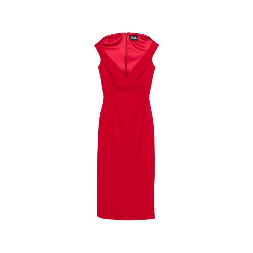 Solace London , Party Dresses, Female, Red, Xs, V-Neck Sleeveless Dress