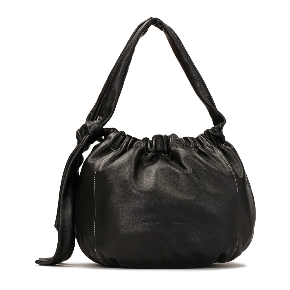 Kazar Studio Zwarte zachte leren etui tas Black Dames