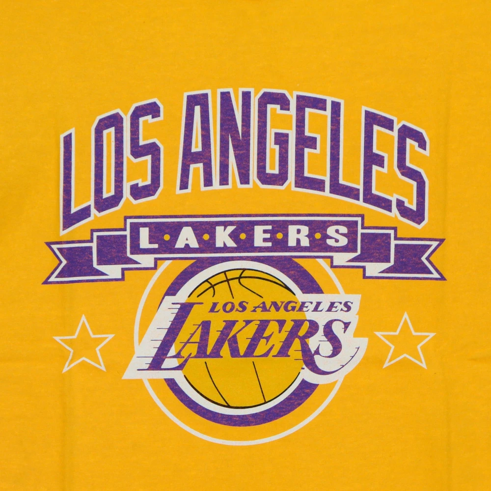 Mitchell & Ness Los Angeles Lakers Tee Hardwood Classics Yellow Heren