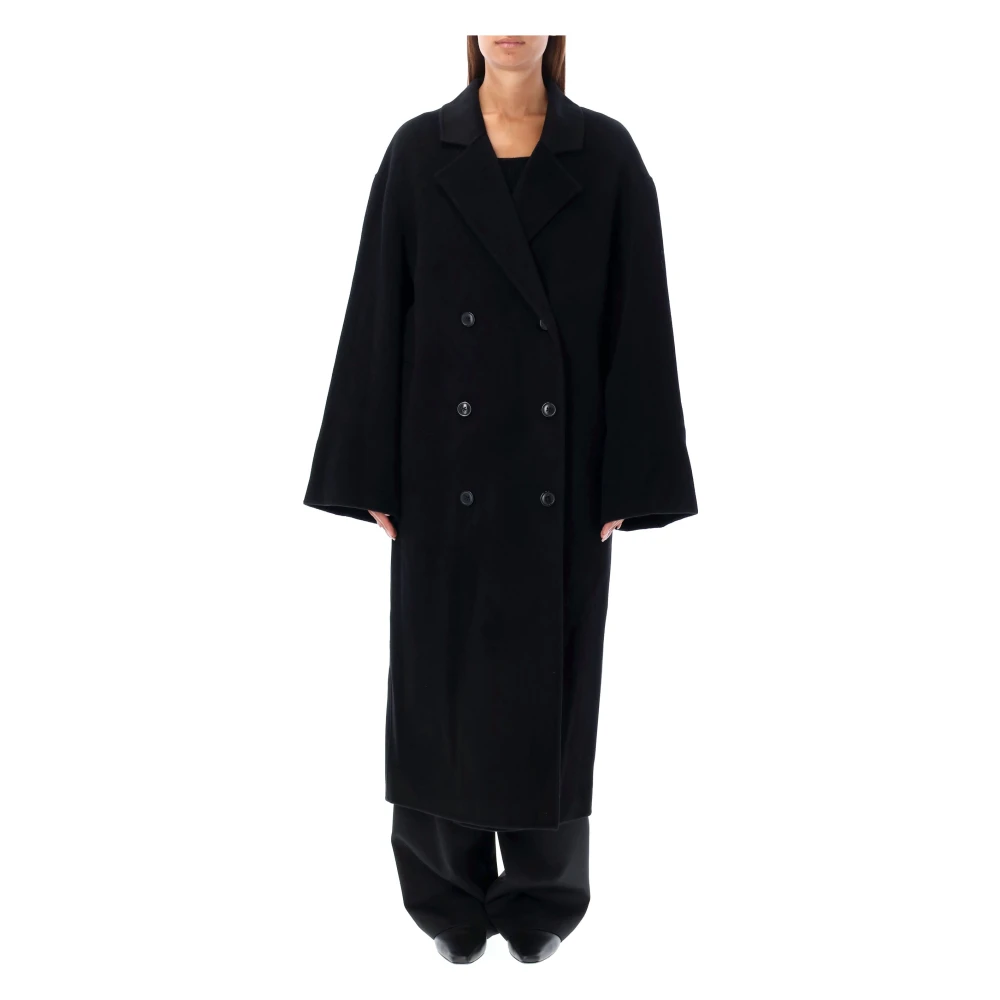 Loulou Studio Oversized Wol Borneo Jas Zwart Black Dames