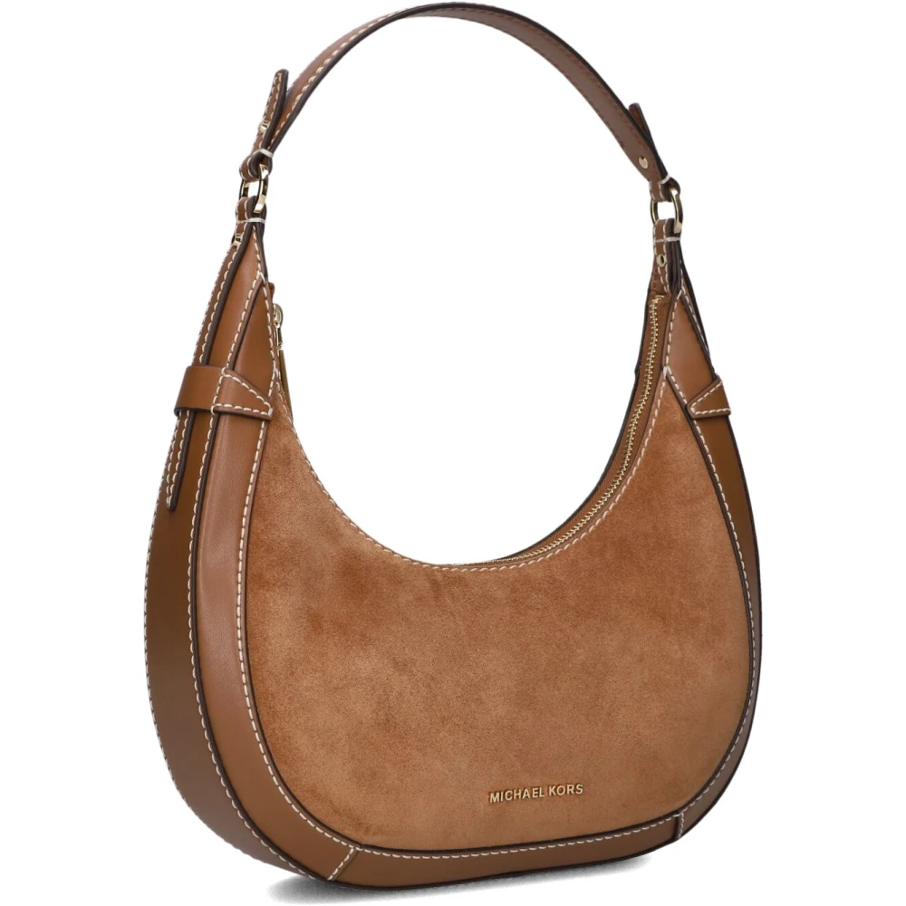 Michael Kors Bruine Schoudertas SM Crescent Stijl Brown Dames