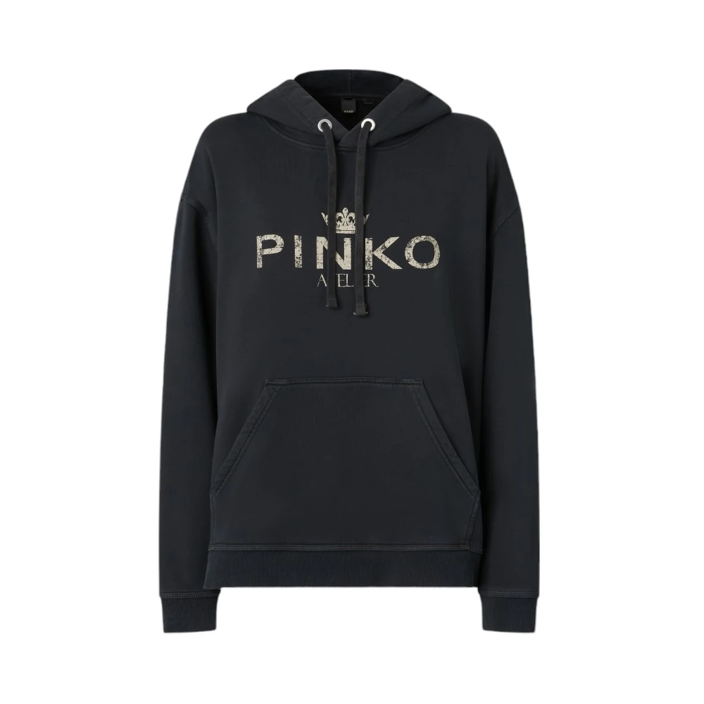 Pinko Stijlvolle Sweatshirt voor Vrouwen Black Dames