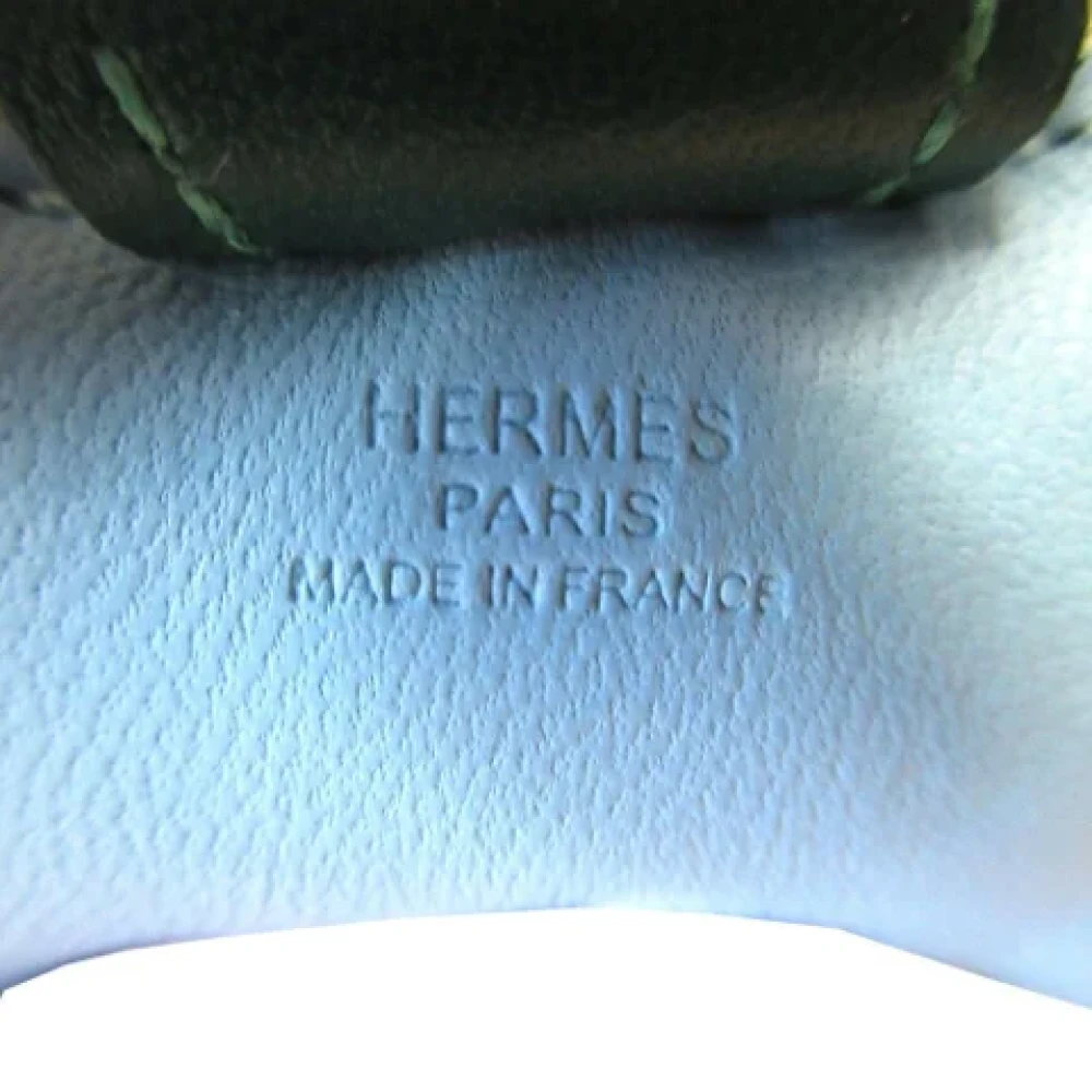 Hermès Vintage Pre-owned Leather key-holders Blue Dames